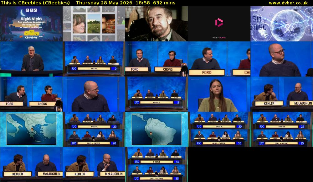 This Is CBeebies (CBeebies) Thursday 28 May 2026 18:58 - 05:30