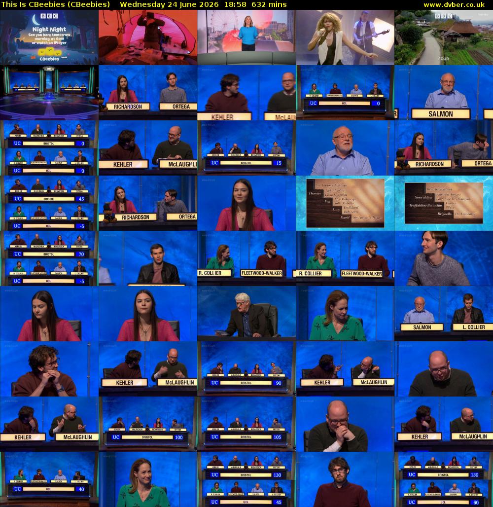 This Is CBeebies (CBeebies) Wednesday 24 June 2026 18:58 - 05:30