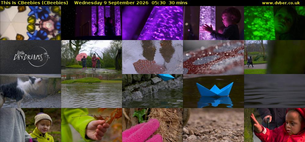 This Is CBeebies (CBeebies) Wednesday 9 September 2026 05:30 - 06:00