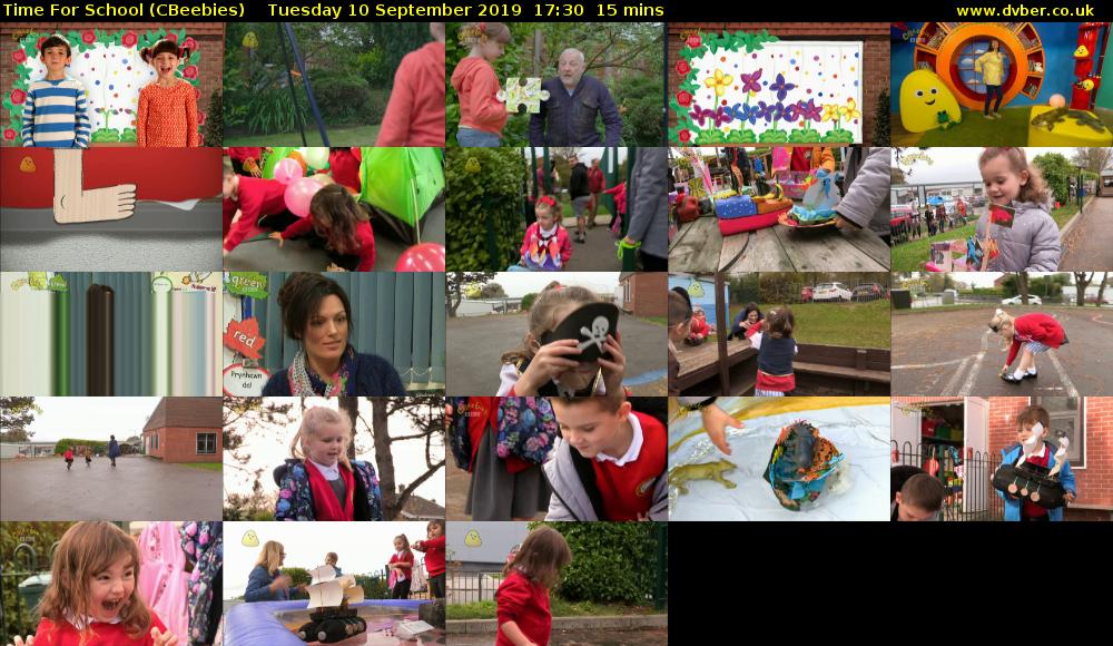 Time for School (CBeebies) Tuesday 10 September 2019 17:30 - 17:45