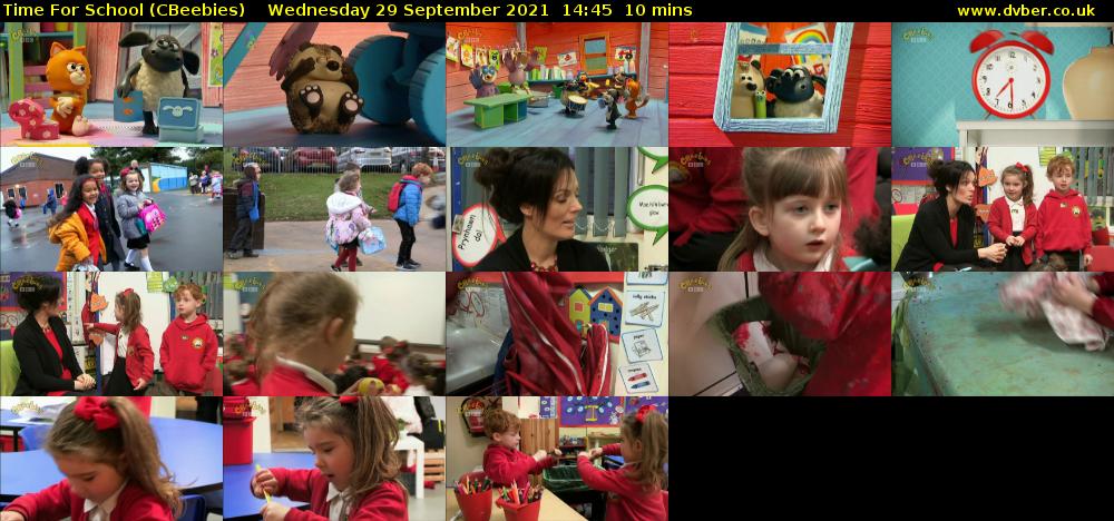 Time for School (CBeebies) Wednesday 29 September 2021 14:45 - 14:55