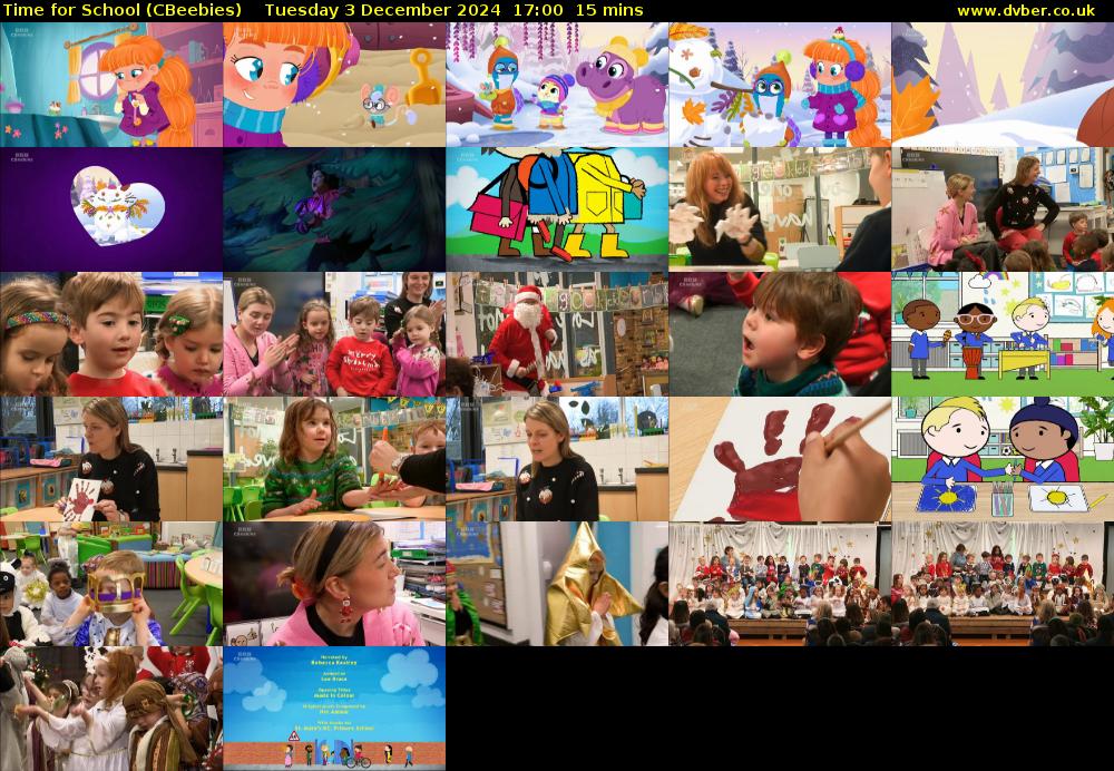 Time for School (CBeebies) Tuesday 3 December 2024 17:00 - 17:15