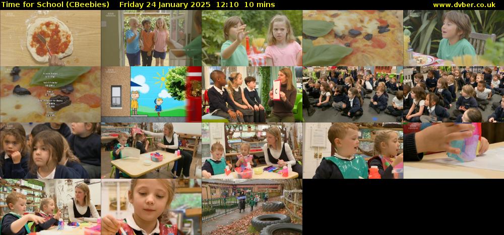 Time for School (CBeebies) Friday 24 January 2025 12:10 - 12:20