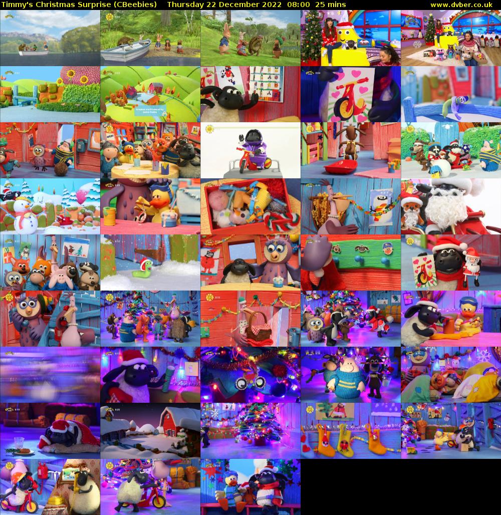 Timmy's Christmas Surprise (CBeebies) Thursday 22 December 2022 08:00 - 08:25