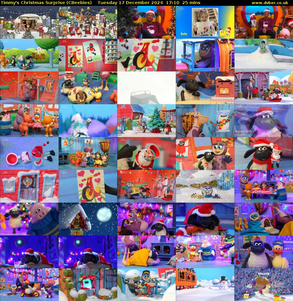 Timmy's Christmas Surprise (CBeebies) Tuesday 17 December 2024 17:10 - 17:35