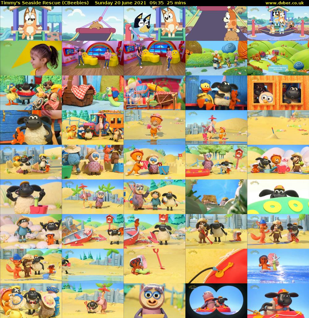 Timmy's Seaside Rescue (CBeebies) Sunday 20 June 2021 09:35 - 10:00