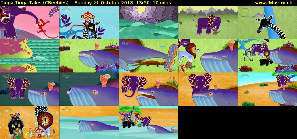 Tinga Tinga Tales (CBeebies) Sunday 21 October 2018 13:50 - 14:00