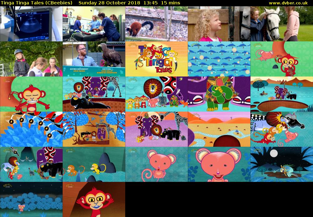 Tinga Tinga Tales (CBeebies) Sunday 28 October 2018 13:45 - 14:00