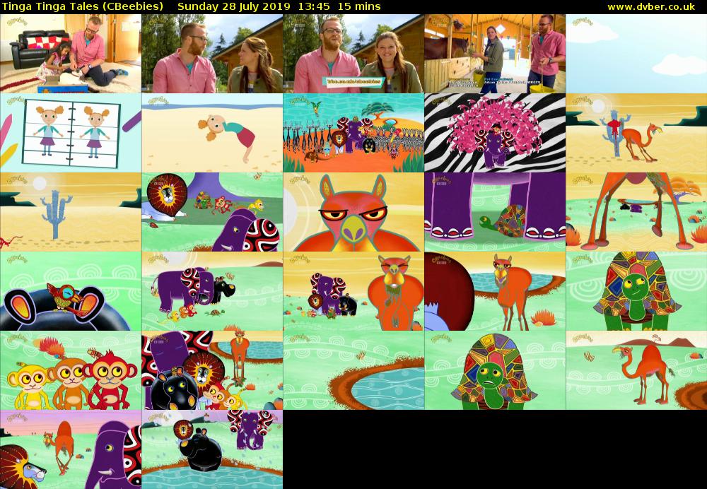 Tinga Tinga Tales (CBeebies) Sunday 28 July 2019 13:45 - 14:00