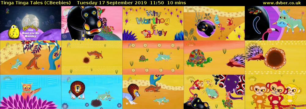 Tinga Tinga Tales (CBeebies) Tuesday 17 September 2019 11:50 - 12:00
