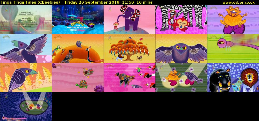 Tinga Tinga Tales (CBeebies) Friday 20 September 2019 11:50 - 12:00
