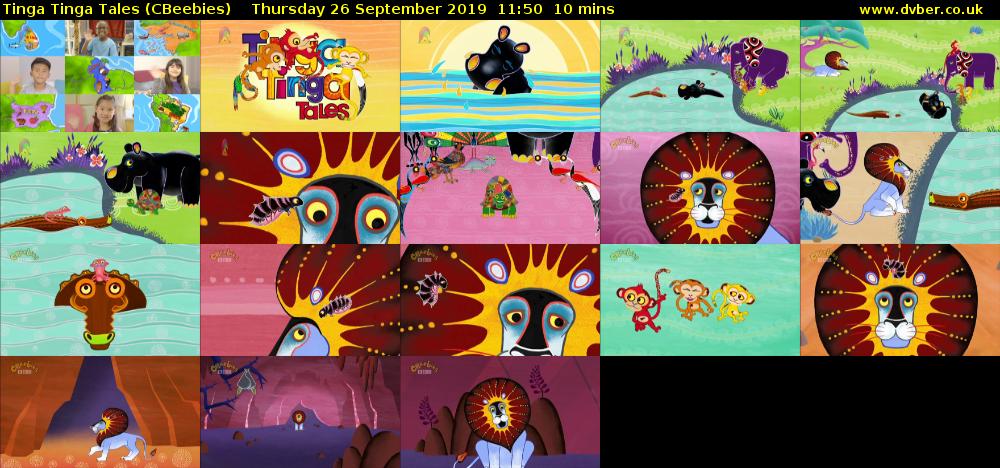Tinga Tinga Tales (CBeebies) Thursday 26 September 2019 11:50 - 12:00