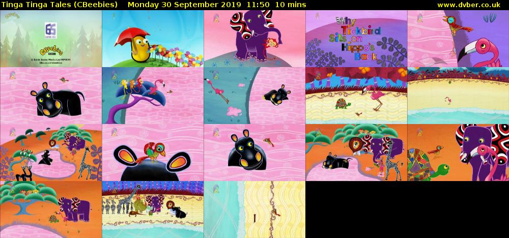 Tinga Tinga Tales (CBeebies) Monday 30 September 2019 11:50 - 12:00