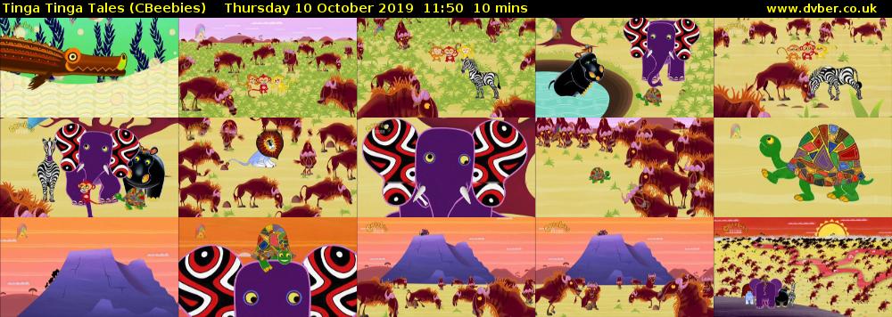 Tinga Tinga Tales (CBeebies) Thursday 10 October 2019 11:50 - 12:00