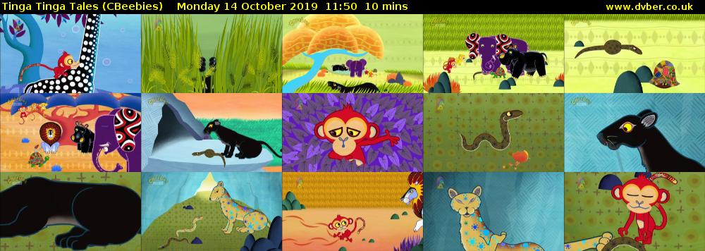 Tinga Tinga Tales (CBeebies) Monday 14 October 2019 11:50 - 12:00