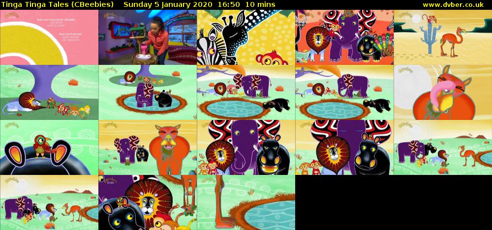 Tinga Tinga Tales (CBeebies) Sunday 5 January 2020 16:50 - 17:00