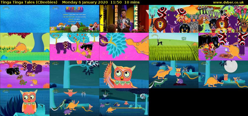 Tinga Tinga Tales (CBeebies) Monday 6 January 2020 11:50 - 12:00