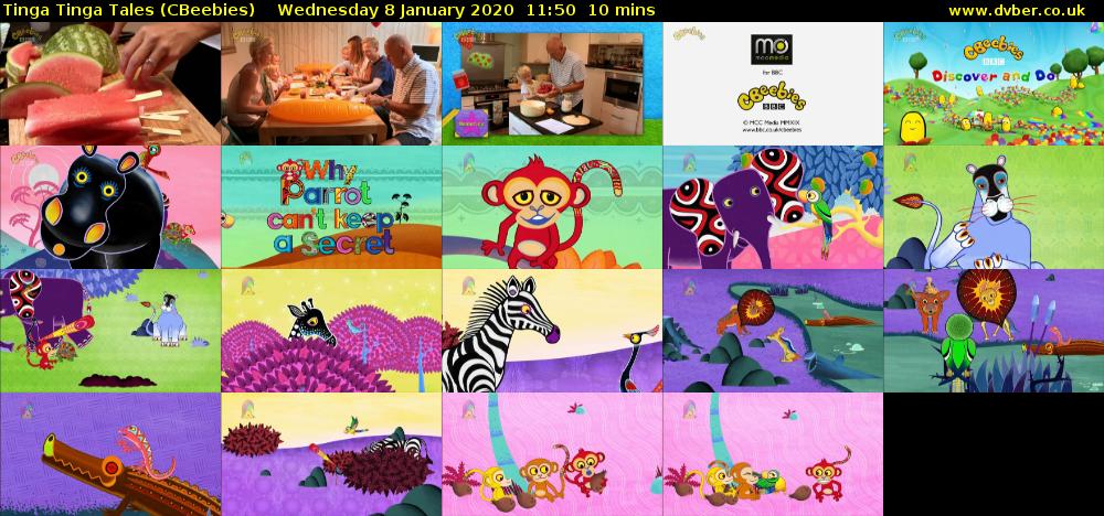 Tinga Tinga Tales (CBeebies) Wednesday 8 January 2020 11:50 - 12:00