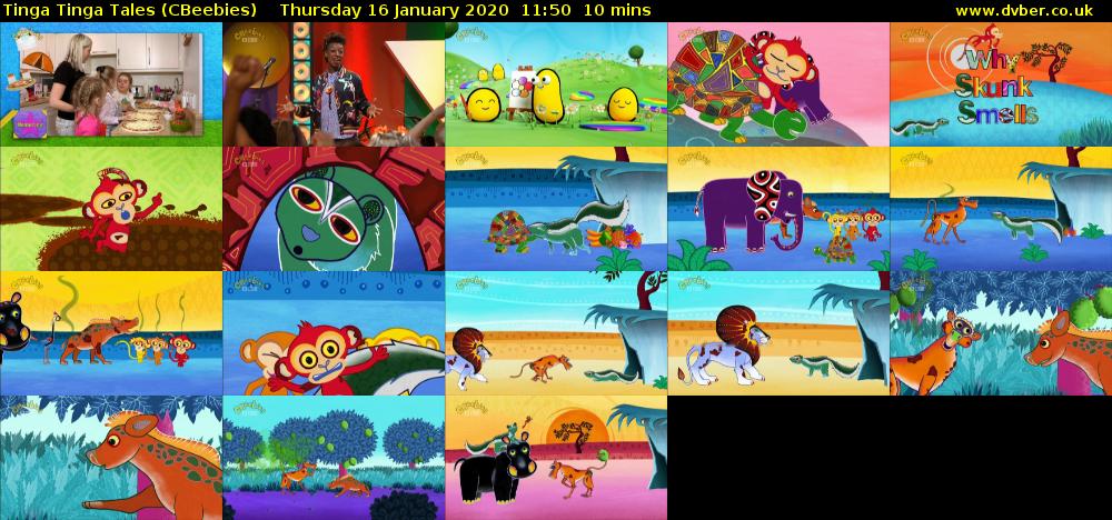 Tinga Tinga Tales (CBeebies) Thursday 16 January 2020 11:50 - 12:00