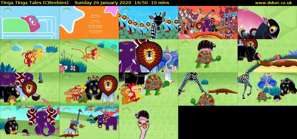 Tinga Tinga Tales (CBeebies) Sunday 26 January 2020 16:50 - 17:00