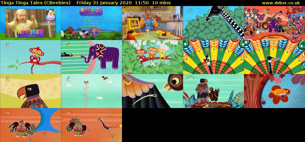 Tinga Tinga Tales (CBeebies) Friday 31 January 2020 11:50 - 12:00