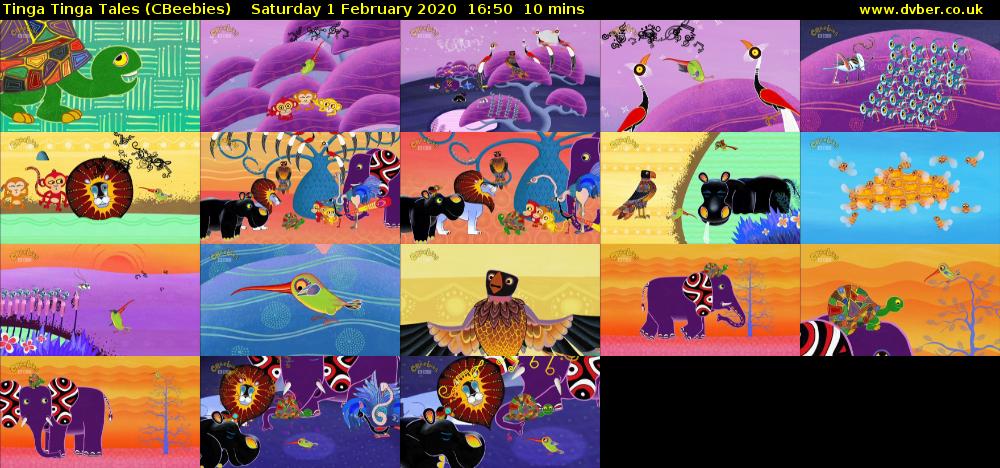 Tinga Tinga Tales (CBeebies) Saturday 1 February 2020 16:50 - 17:00