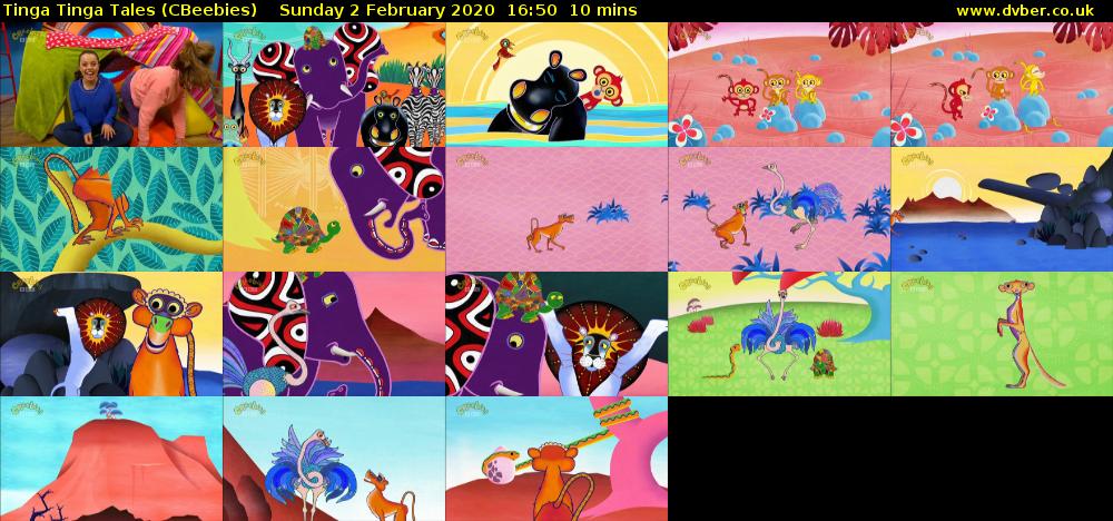 Tinga Tinga Tales (CBeebies) Sunday 2 February 2020 16:50 - 17:00