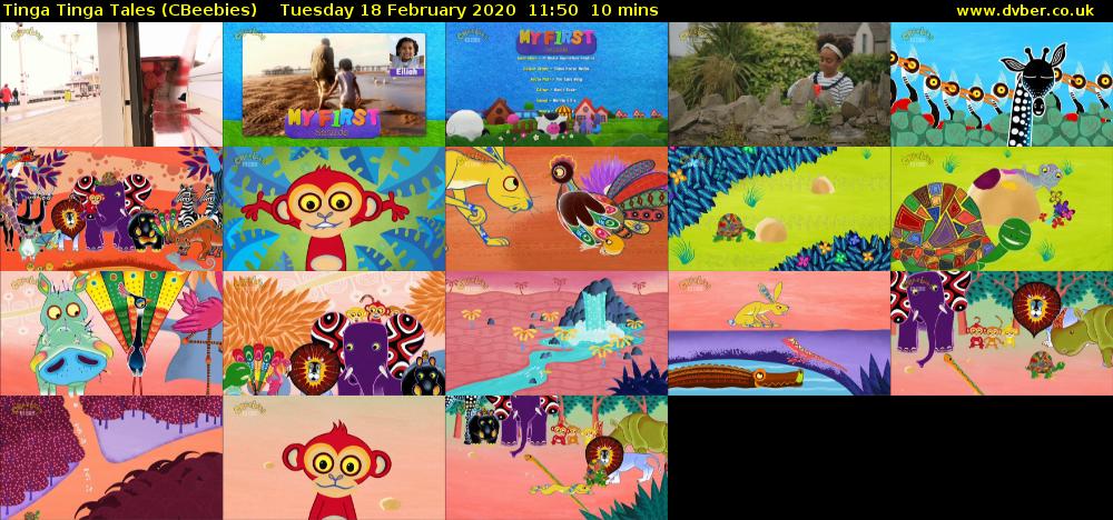 Tinga Tinga Tales (CBeebies) Tuesday 18 February 2020 11:50 - 12:00