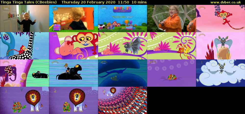 Tinga Tinga Tales (CBeebies) Thursday 20 February 2020 11:50 - 12:00