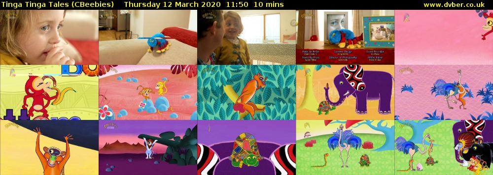 Tinga Tinga Tales (CBeebies) Thursday 12 March 2020 11:50 - 12:00