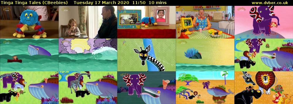 Tinga Tinga Tales (CBeebies) Tuesday 17 March 2020 11:50 - 12:00