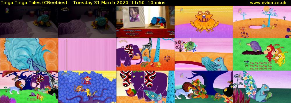 Tinga Tinga Tales (CBeebies) Tuesday 31 March 2020 11:50 - 12:00