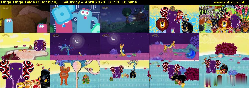 Tinga Tinga Tales (CBeebies) Saturday 4 April 2020 16:50 - 17:00