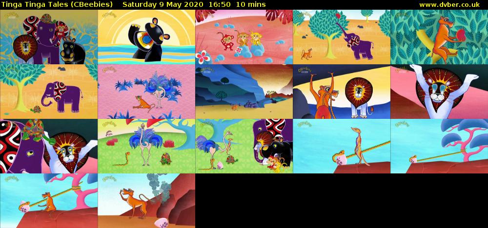 Tinga Tinga Tales (CBeebies) Saturday 9 May 2020 16:50 - 17:00