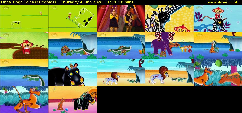 Tinga Tinga Tales (CBeebies) Thursday 4 June 2020 11:50 - 12:00