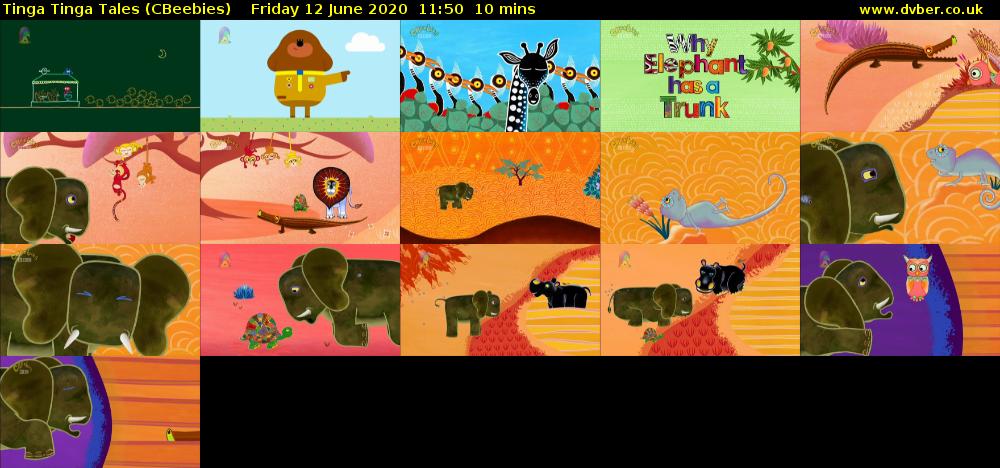 Tinga Tinga Tales (CBeebies) Friday 12 June 2020 11:50 - 12:00