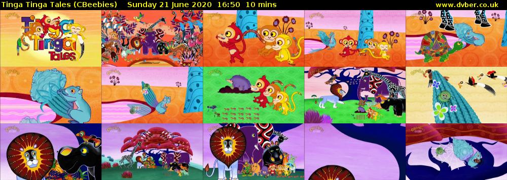 Tinga Tinga Tales (CBeebies) Sunday 21 June 2020 16:50 - 17:00