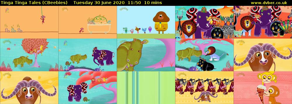 Tinga Tinga Tales (CBeebies) Tuesday 30 June 2020 11:50 - 12:00