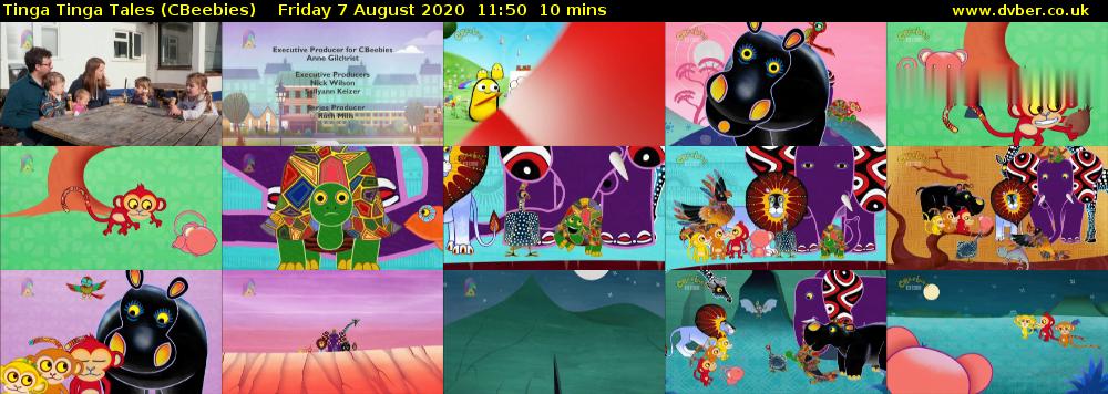 Tinga Tinga Tales (CBeebies) Friday 7 August 2020 11:50 - 12:00