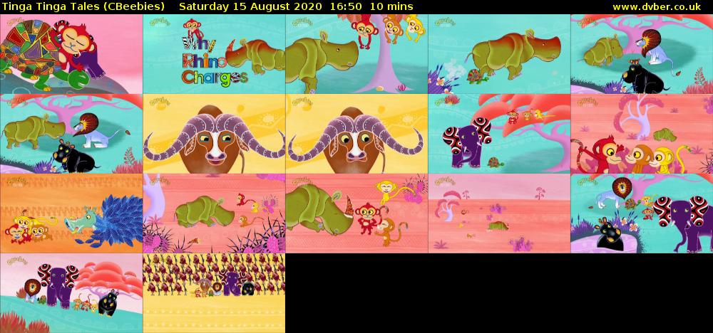 Tinga Tinga Tales (CBeebies) Saturday 15 August 2020 16:50 - 17:00