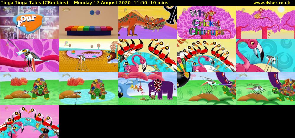 Tinga Tinga Tales (CBeebies) Monday 17 August 2020 11:50 - 12:00