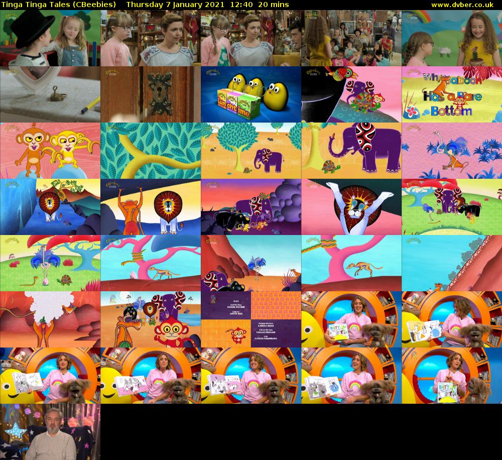 Tinga Tinga Tales (CBeebies) Thursday 7 January 2021 12:40 - 13:00