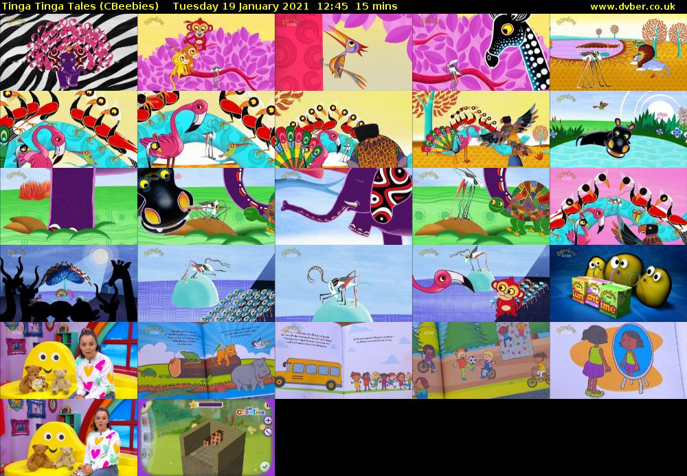 Tinga Tinga Tales (CBeebies) Tuesday 19 January 2021 12:45 - 13:00