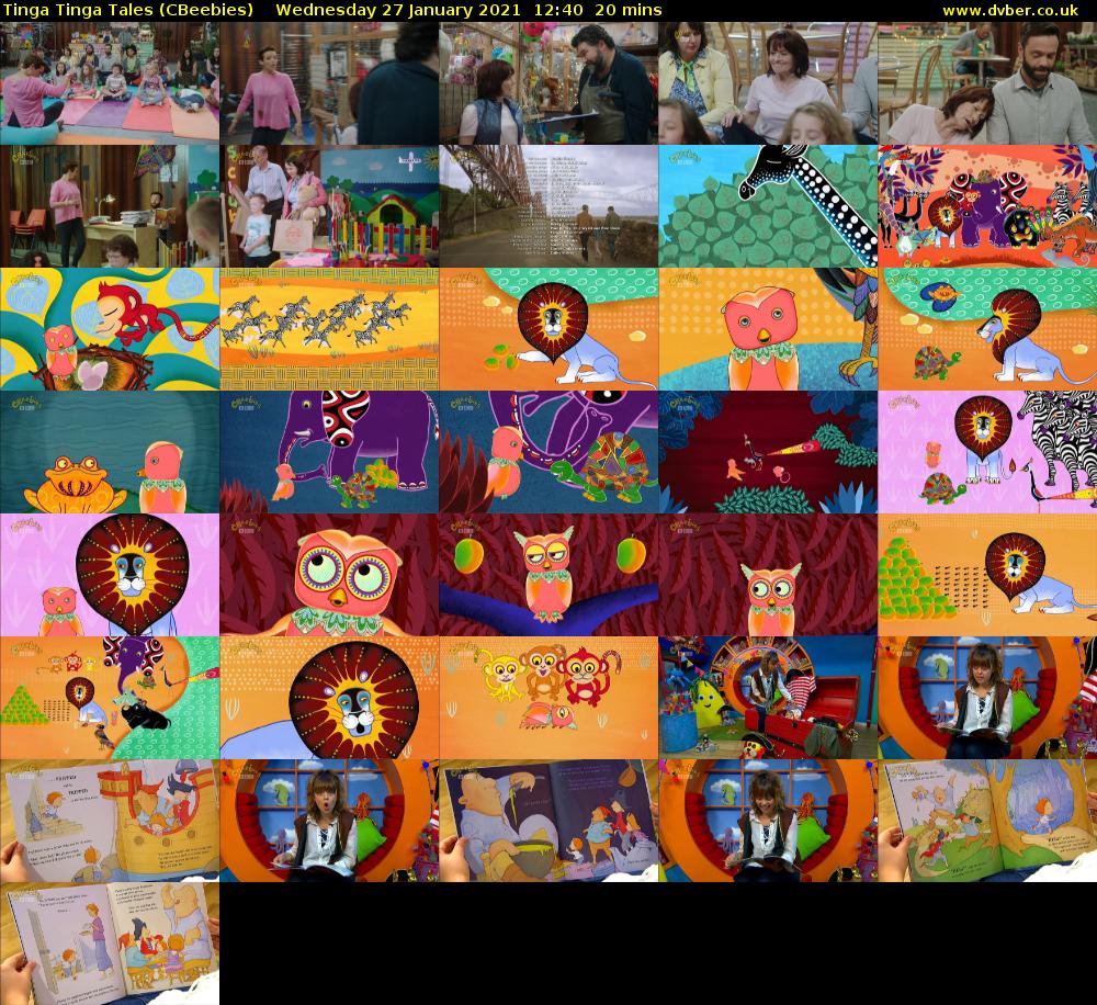 Tinga Tinga Tales (CBeebies) Wednesday 27 January 2021 12:40 - 13:00