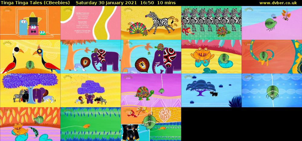 Tinga Tinga Tales (CBeebies) Saturday 30 January 2021 16:50 - 17:00