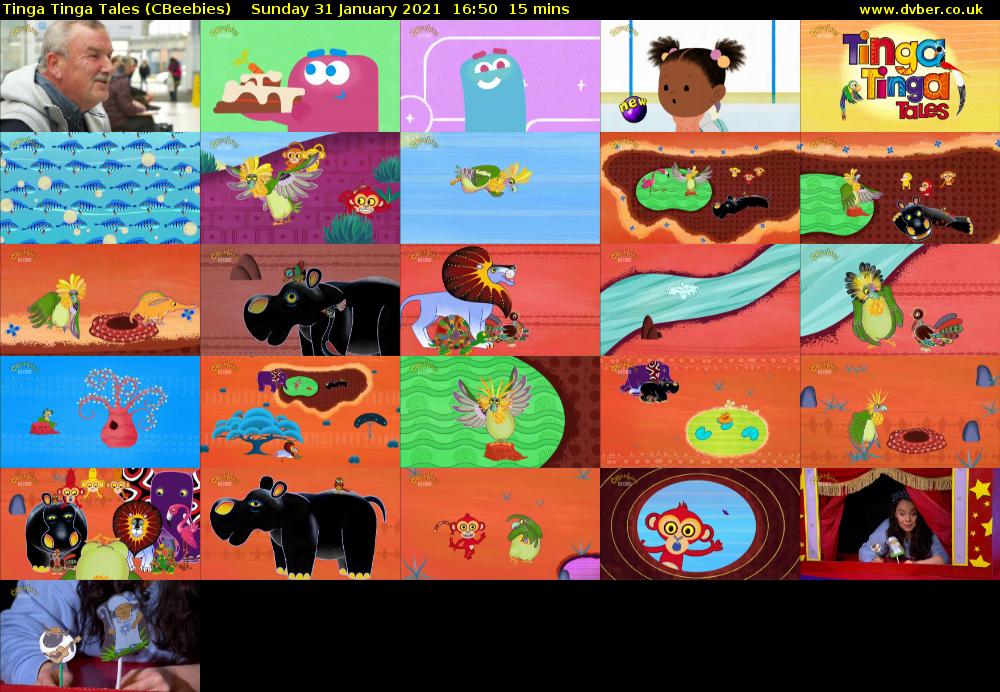 Tinga Tinga Tales (CBeebies) Sunday 31 January 2021 16:50 - 17:05