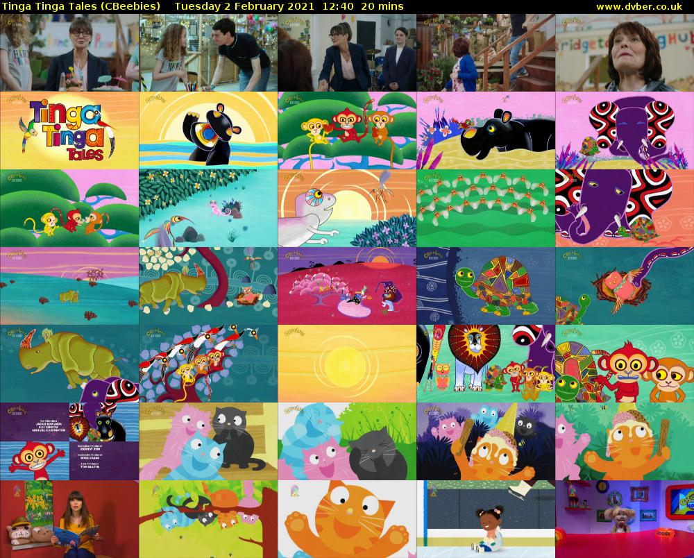 Tinga Tinga Tales (CBeebies) Tuesday 2 February 2021 12:40 - 13:00