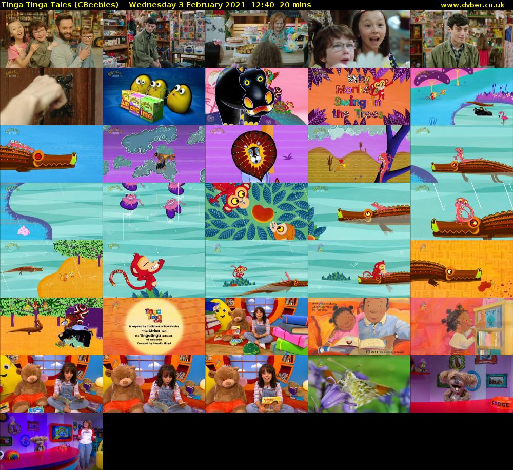 Tinga Tinga Tales (CBeebies) Wednesday 3 February 2021 12:40 - 13:00