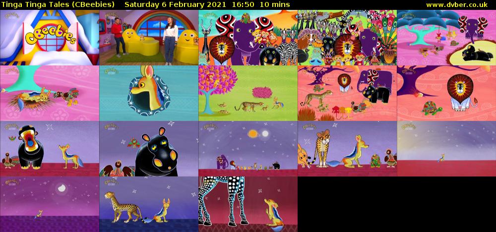 Tinga Tinga Tales (CBeebies) Saturday 6 February 2021 16:50 - 17:00