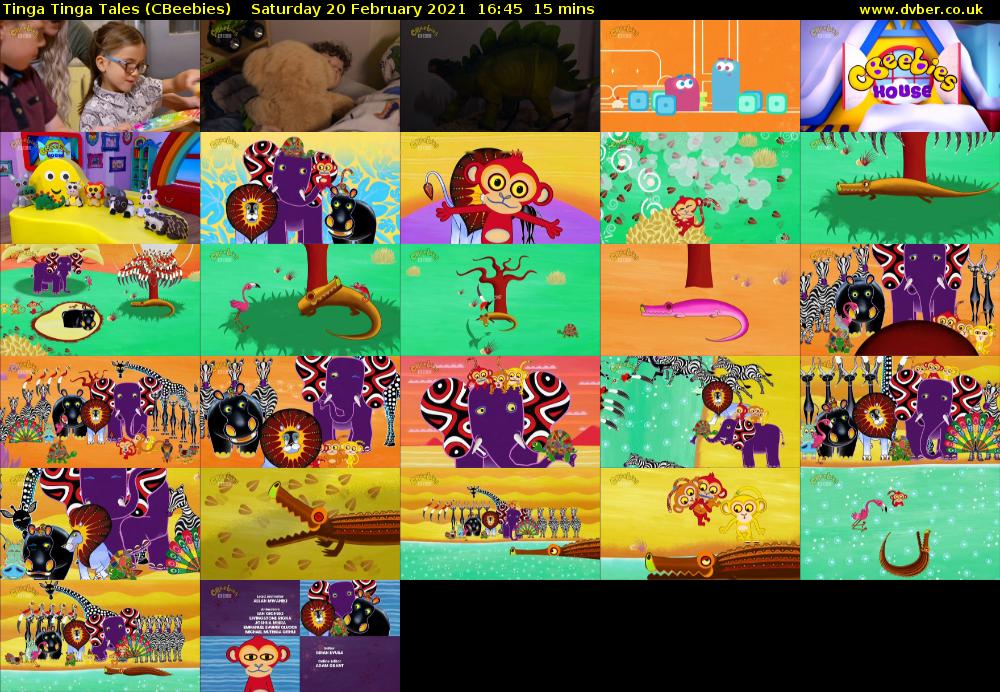 Tinga Tinga Tales (CBeebies) Saturday 20 February 2021 16:45 - 17:00
